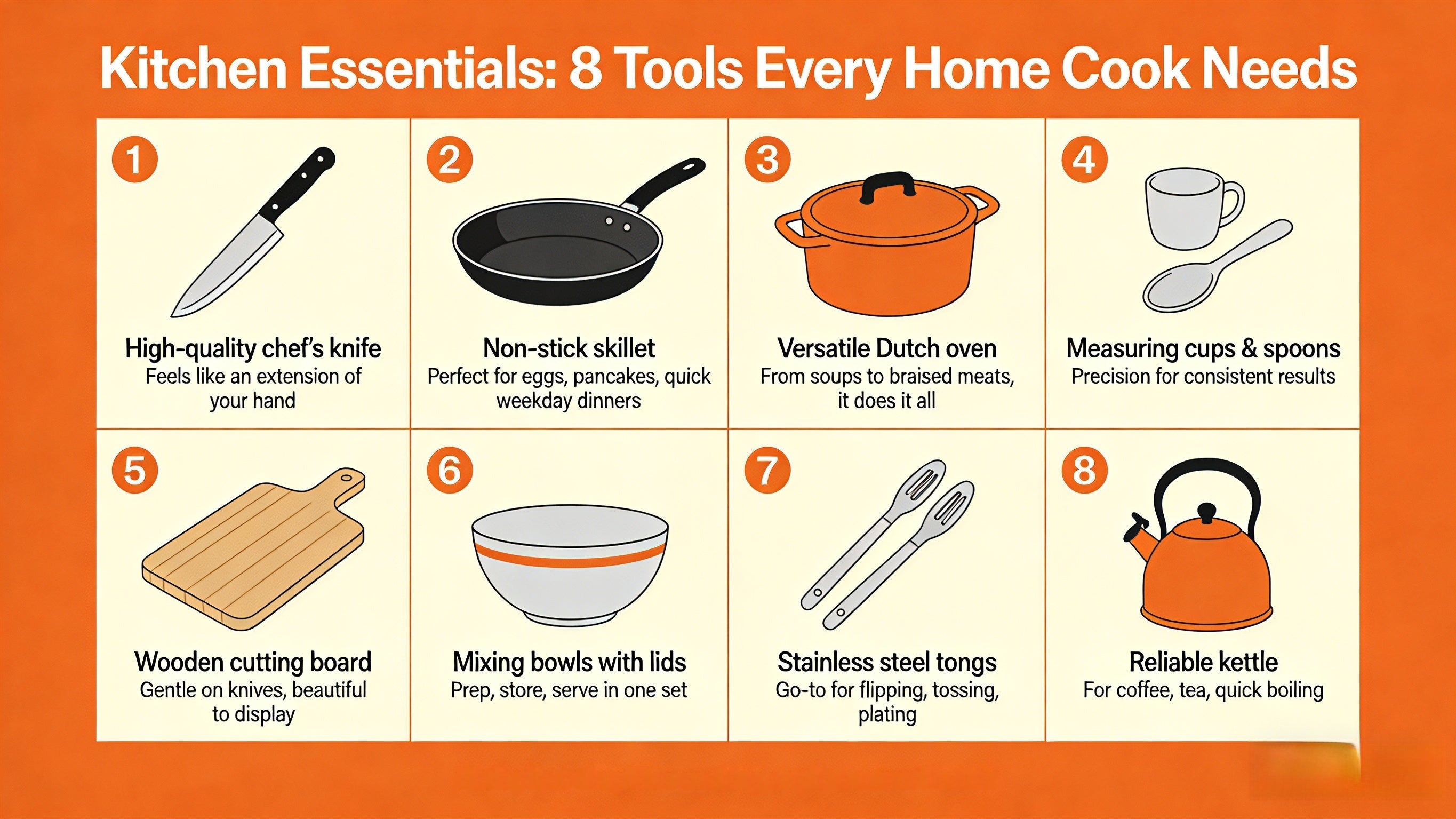 Kitchen Essentials: 8 Tools Every Home Cook Needs